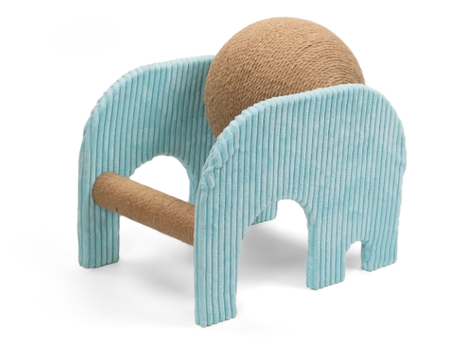 Graffio per gatto a forma di elefante blu
